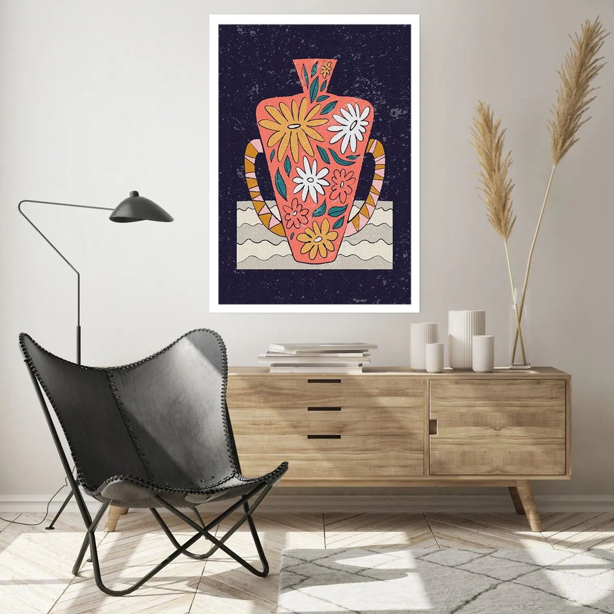 Poster - Bemalter Krug - 40x50 cm