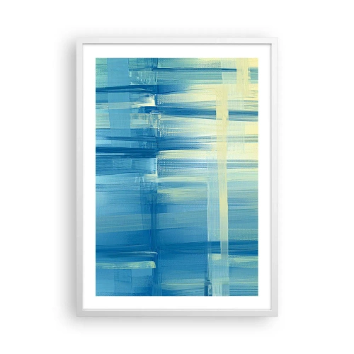 Poster in einem weißen Rahmen - Komposition in Türkis - 50x70 cm