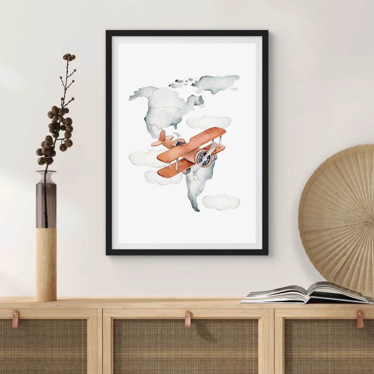 Poster in einem schwarzem Rahmen - Im Pioniergeist - 61x91 cm