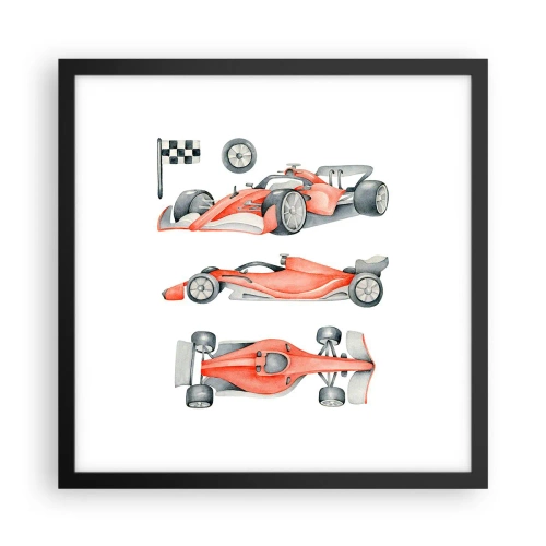 Poster in einem schwarzem Rahmen - Dem Traum folgen - 40x40 cm