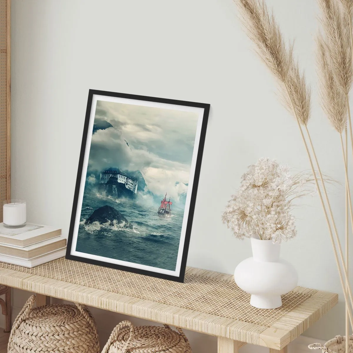 Poster in einem schwarzem Rahmen - In magischen Gewässern - 70x100 cm
