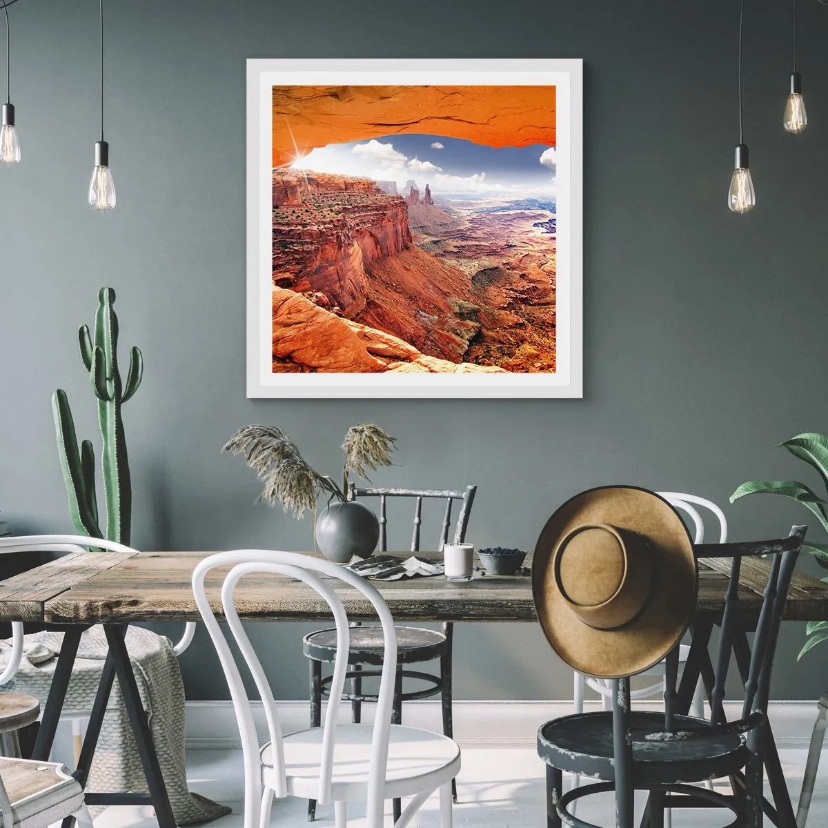 Poster in einem weißen Rahmen - Von der Natur selbst geschnitzt - 40x40 cm