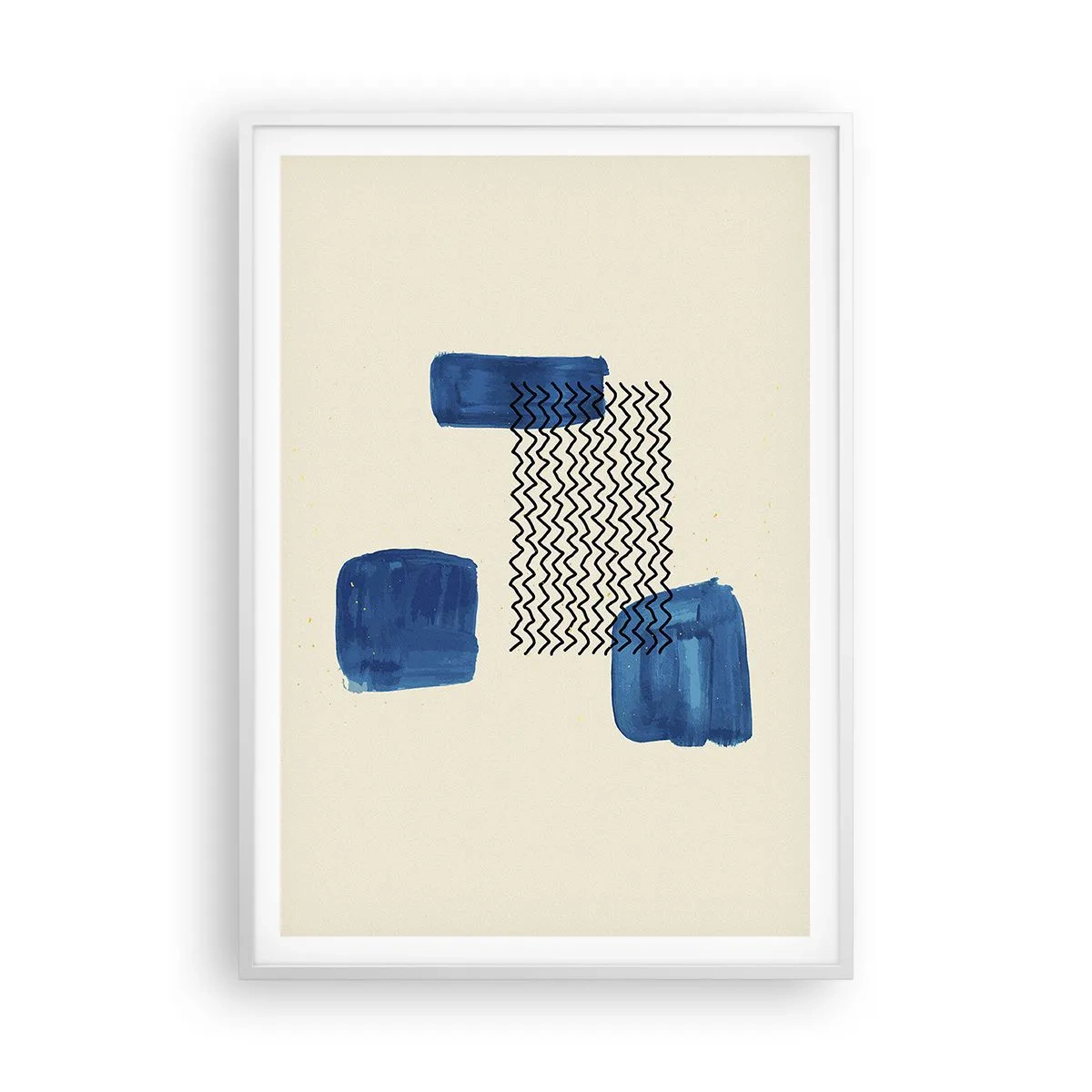 Poster in einem weißen Rahmen - Ein abstraktes Quartett - 70x100 cm