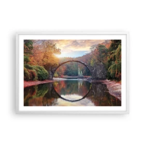 Poster in einem weißen Rahmen - Auf der anderen Seite des Spiegels - 70x50 cm