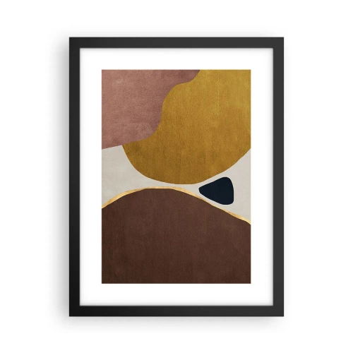 Poster in einem schwarzem Rahmen - Abstraktion – ein Ort im Raum - 30x40 cm