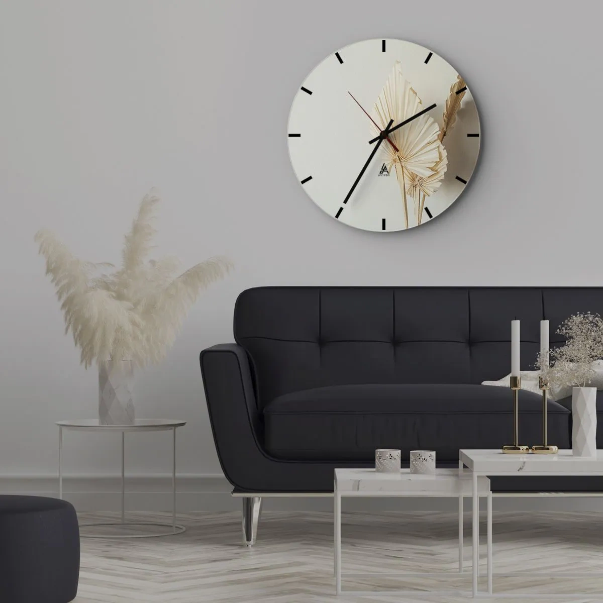 Wanduhr - Glasuhr - Wenn Sie Erleichterung brauchen - 40x40 cm