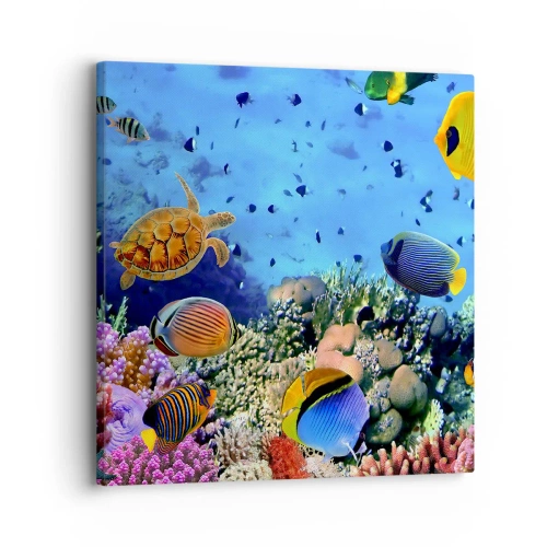 Bild auf Leinwand - Leinwandbild - Und was wissen wir über das Leben ... - 30x30 cm