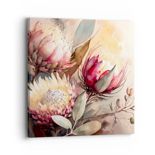 Bild auf Leinwand - Leinwandbild - Im Profil und en face - 40x40 cm