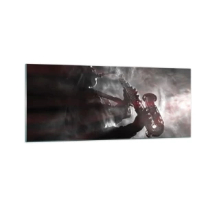 Glasbild - Bild auf glas - In den Dämpfen des Jazz - 100x40 cm