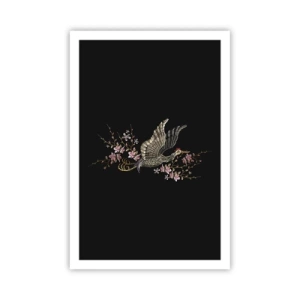 Poster - Exotischer gestickter Vogel - 61x91 cm