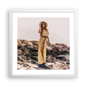 Poster in einem weißen Rahmen - Die Magie der Steine - 40x40 cm