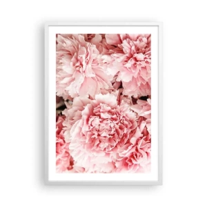 Poster in einem weißen Rahmen - Rosa Traum - 50x70 cm
