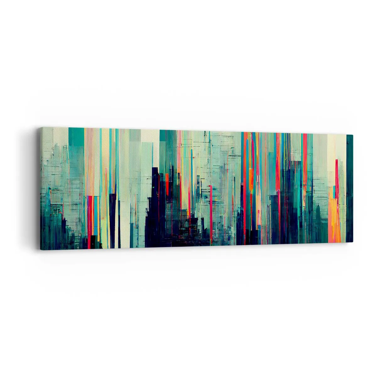 Bild auf Leinwand - Leinwandbild - Futuristische Stadt - 90x30 cm