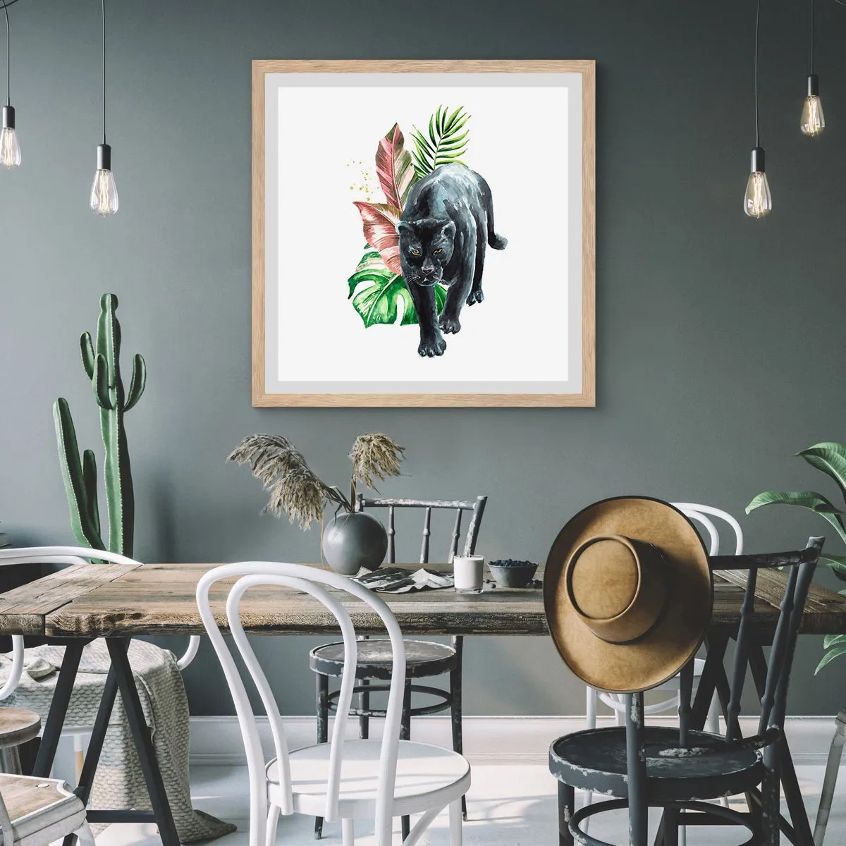 Poster in einem Rahmen aus heller Eiche - Wildheit des Herzens - 30x30 cm