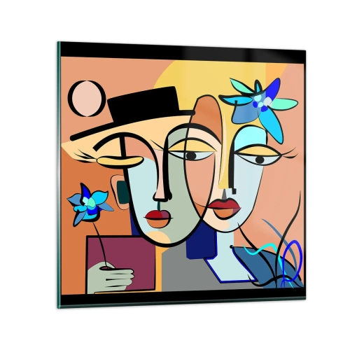 Glasbild - Bild auf glas - Picassos randez vous - 30x30 cm