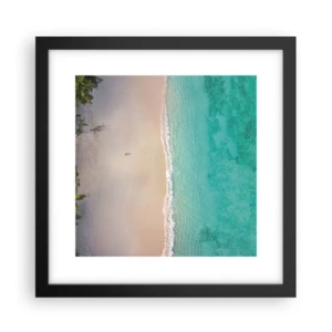Poster in einem schwarzem Rahmen - Paradiesstrand - 30x30 cm
