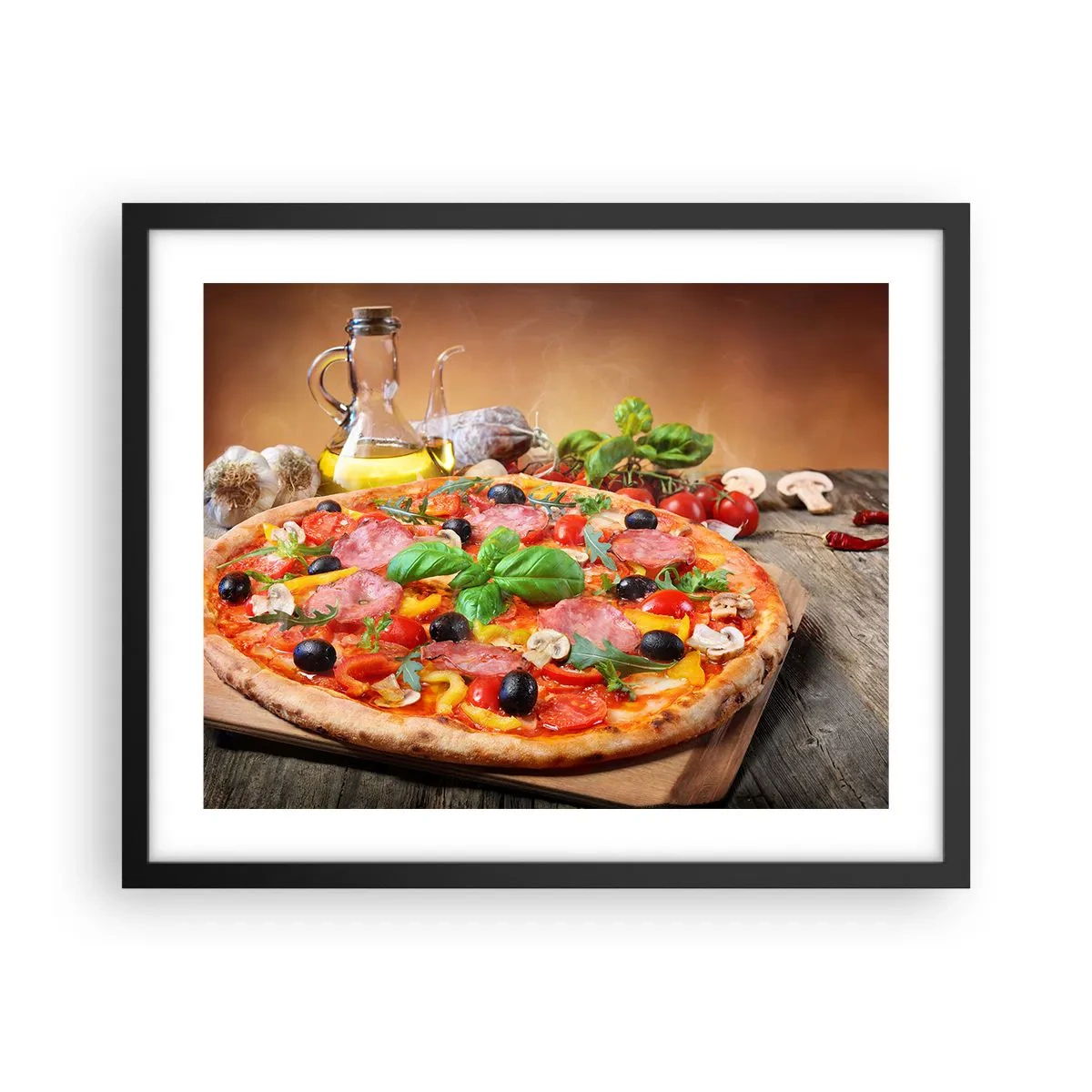 Poster in einem schwarzem Rahmen - Mit echtem italienischem Flair - 50x40 cm