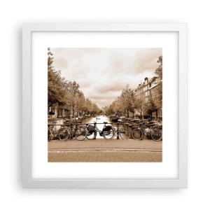 Poster in einem weißen Rahmen - Niederländische Atmosphäre - 30x30 cm