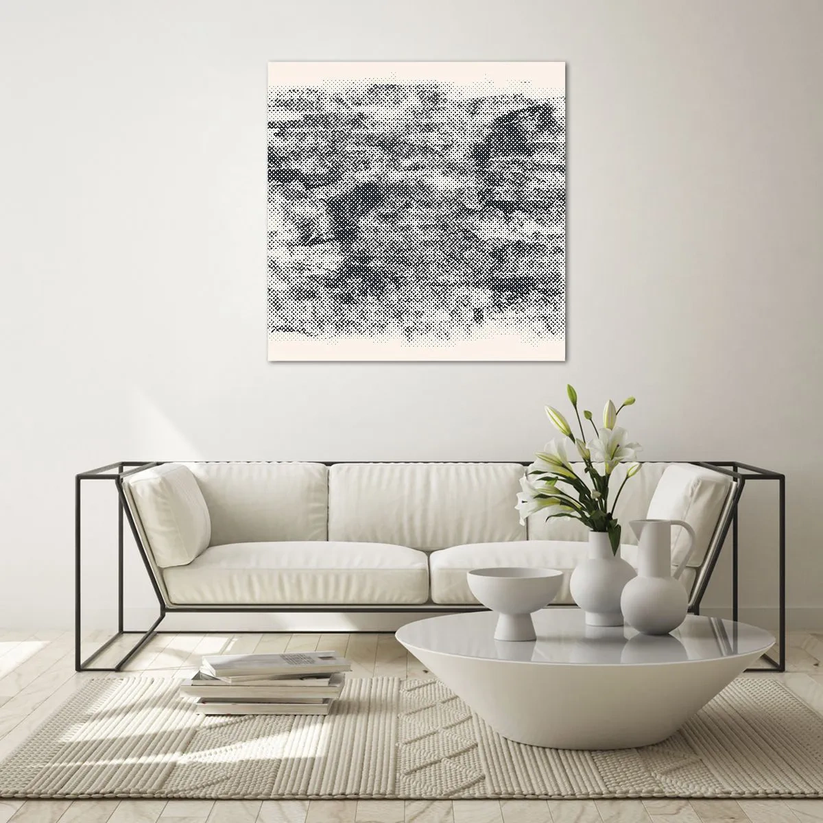 Glasbild - Bild auf glas - Nebelige Komposition - 70x70 cm