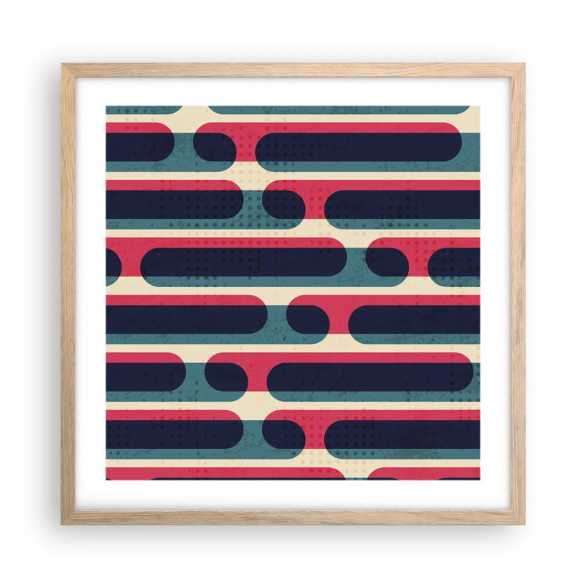 Poster in einem Rahmen aus heller Eiche - In die Tiefe und vorwärts - 50x50 cm