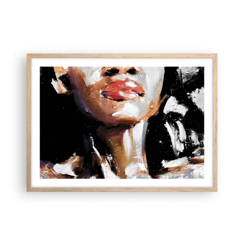Poster in einem Rahmen aus heller Eiche - Stolz ohne Vorurteile - 70x50 cm