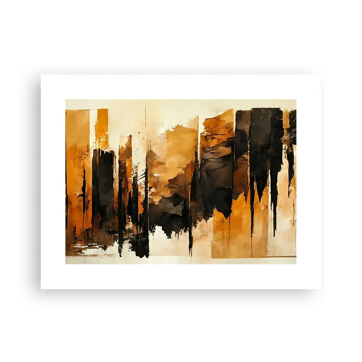Poster - Harmonie von Schwarz und Gold - 40x30 cm