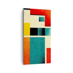 Bild auf Leinwand - Leinwandbild - Geometrische Abstraktion – gute Energie - 65x120 cm