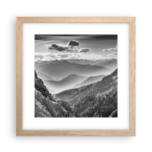 Poster in einem Rahmen aus heller Eiche - Bis zum Horizont - 30x30 cm