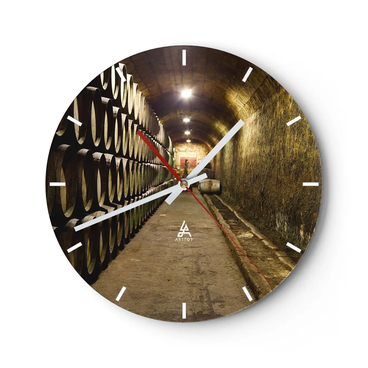 Wanduhr - Glasuhr - Es ist gut, sich hinzulegen - 40x40 cm