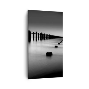 Bild auf Leinwand - Leinwandbild - Graue Distanz im Nebel - 45x80 cm