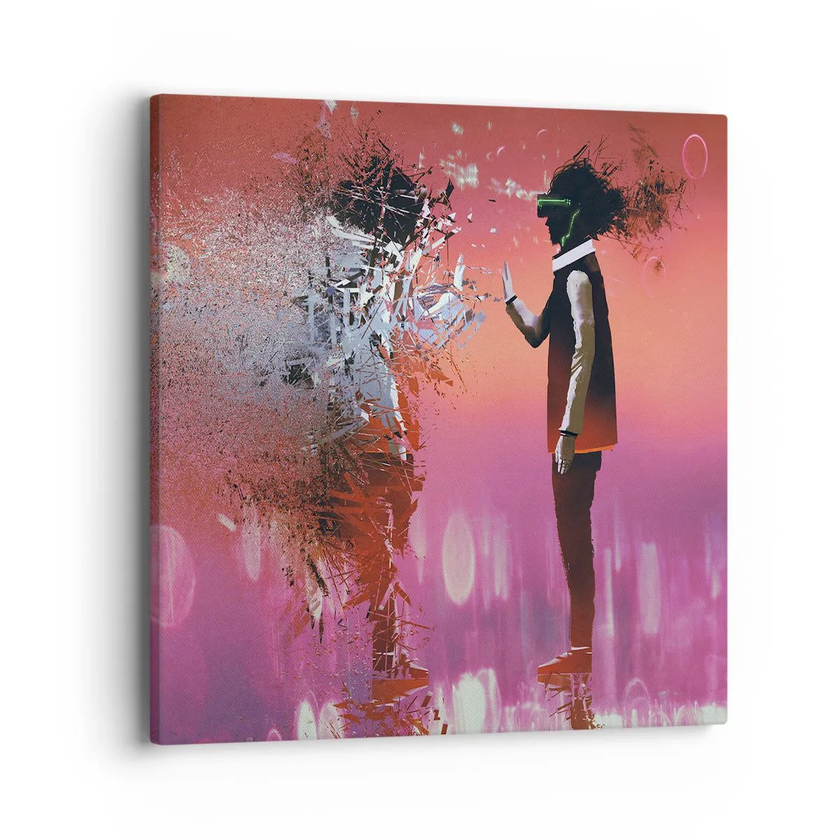 Bild auf Leinwand - Leinwandbild - Kannst du dich selbst anschauen? - 40x40 cm