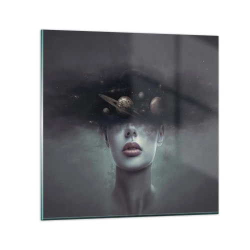 Glasbild - Bild auf glas - Und die Planeten spielen verrückt ... - 70x70 cm