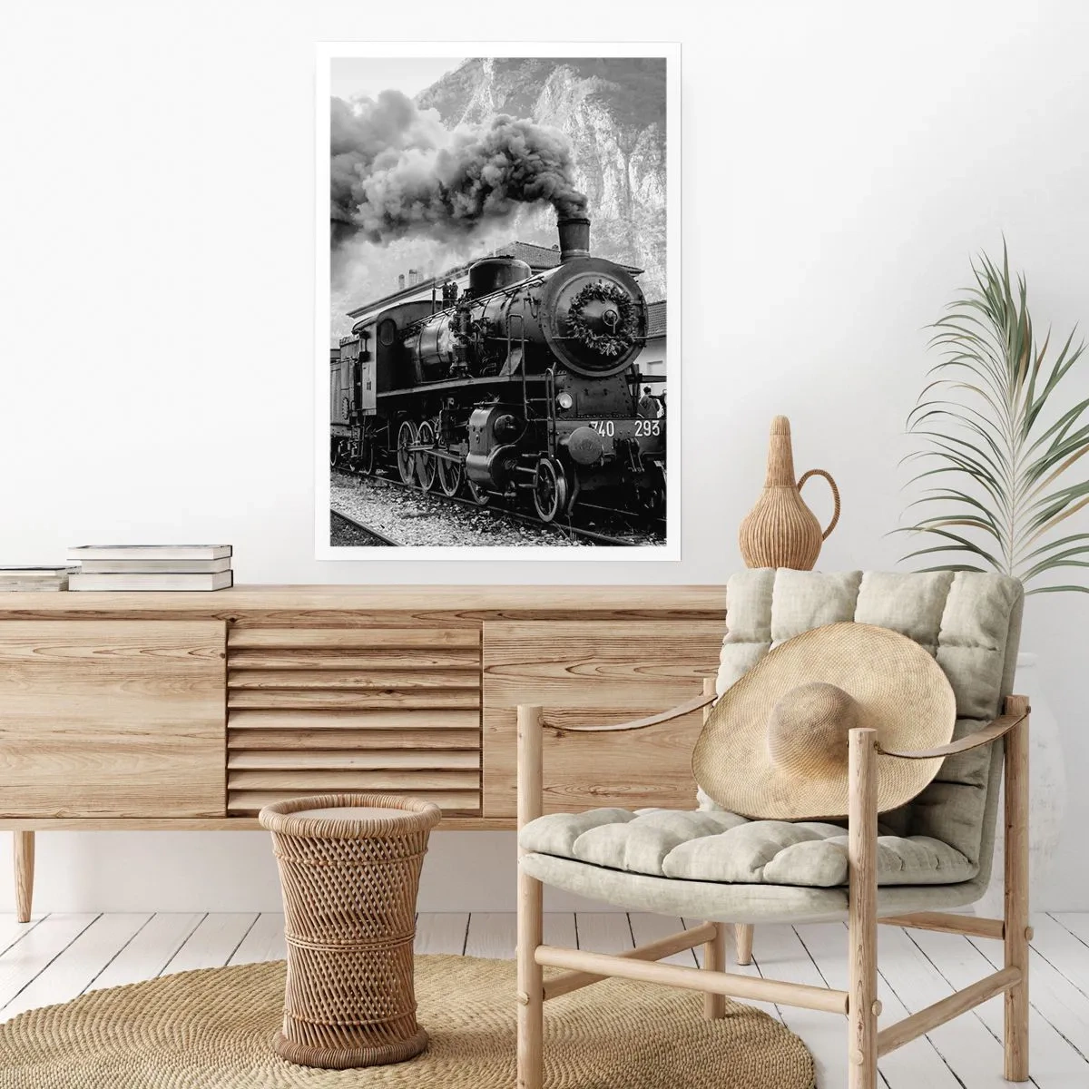 Poster - Steht am Bahnhof ... - 40x50 cm