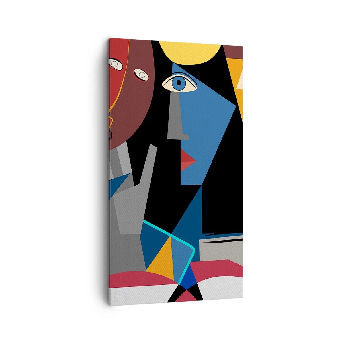Bild auf Leinwand - Leinwandbild - Gespräch zwischen Kubisten - 45x80 cm