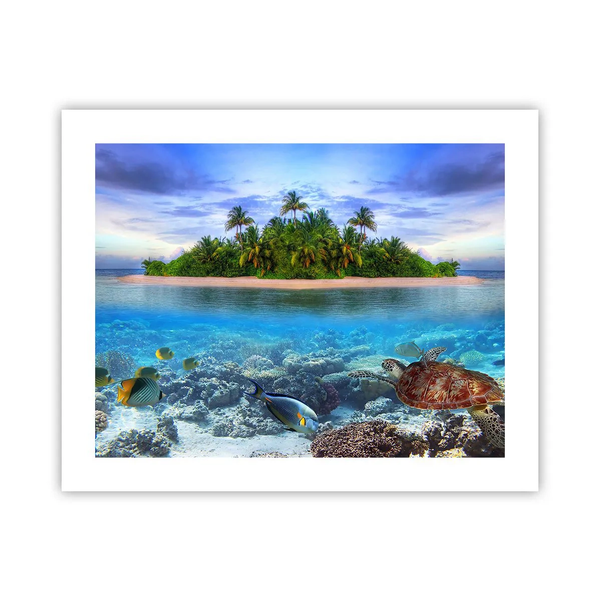 Poster - Heavenly Island lädt dich ein - 50x40 cm