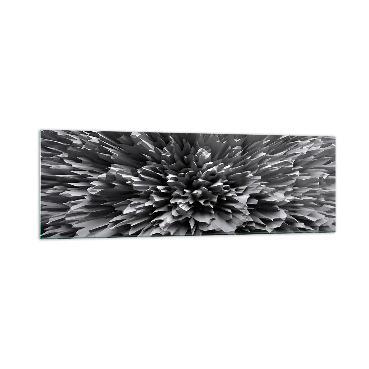 Glasbild - Bild auf glas - Abstrakte Struktur in Grautönen - 160x50cm - Härter kann es nicht werden - Moderne Wanddekoration für Wohnzimmer und Schlafzimmer ARTTOR
