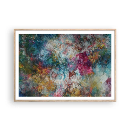 Poster in einem Rahmen aus heller Eiche - In voller Blüte - 100x70 cm