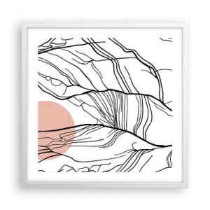 Poster in einem weißen Rahmen - In einem Netz aus Zweigen - 50x50 cm