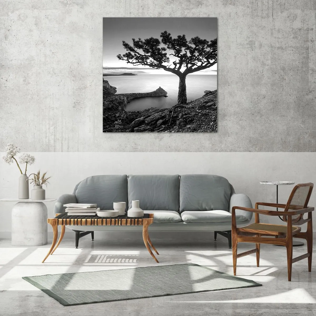 Glasbild - Bild auf glas - Stille bis zum Horizont - 60x60 cm