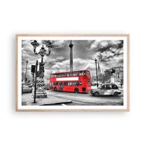 Poster in einem Rahmen aus heller Eiche - Der wahre Blutkreislauf der Stadt - 91x61 cm