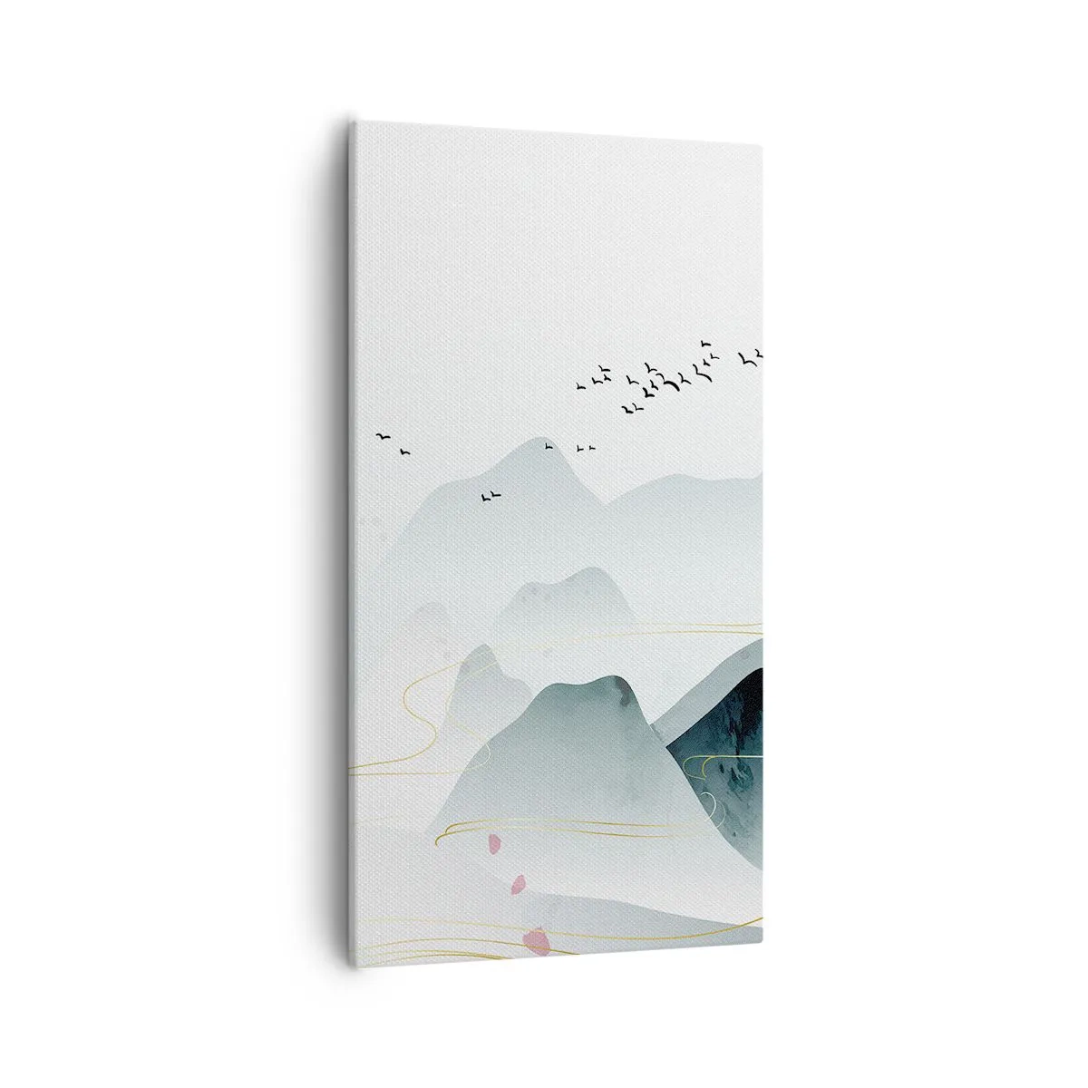 Bild auf Leinwand - Leinwandbild - Über die Gipfel - 55x100 cm