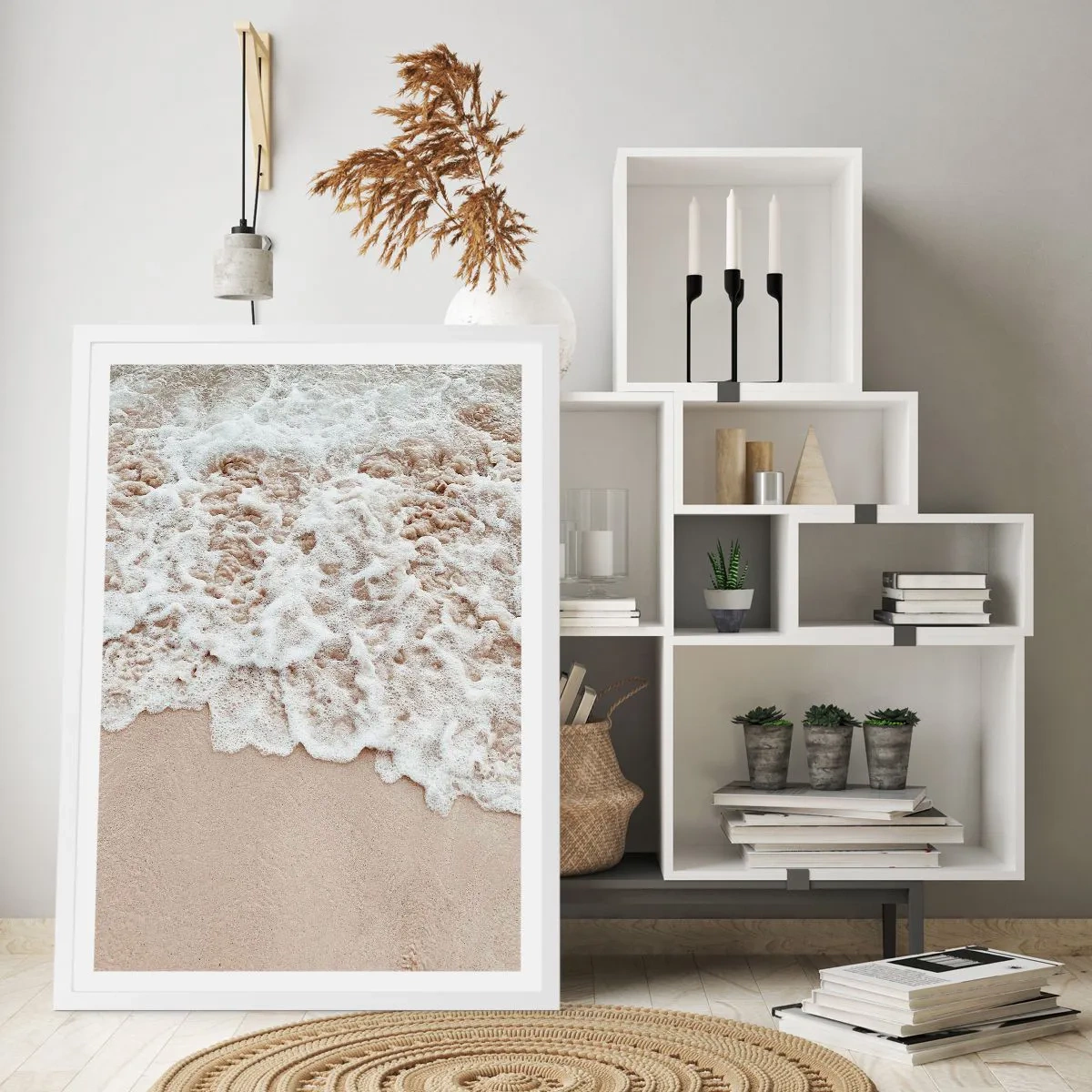 Poster in einem weißen Rahmen - Ich komme gleich wieder - 50x70 cm