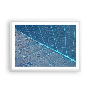 Poster in einem weißen Rahmen - Leben in Blau - 70x50 cm