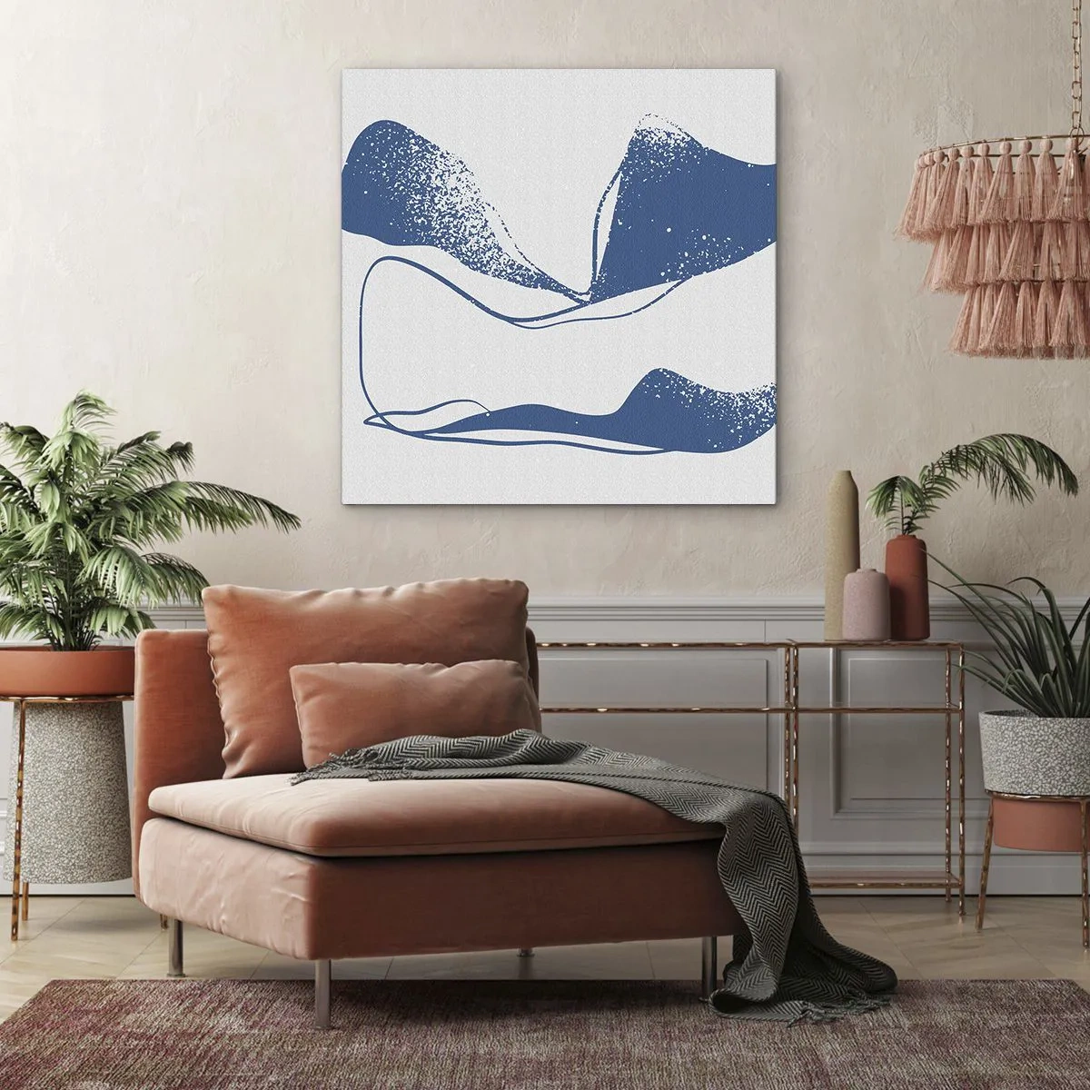 Bild auf Leinwand - Leinwandbild - Geflügelte Abstraktion - 70x70 cm