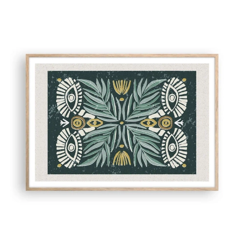 Poster in einem Rahmen aus heller Eiche - Wie ein Volksausschnitt - 100x70 cm