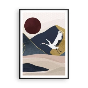 Poster in einem schwarzem Rahmen - Es ist wieder ein Tag VERFLOGEN - 70x100 cm