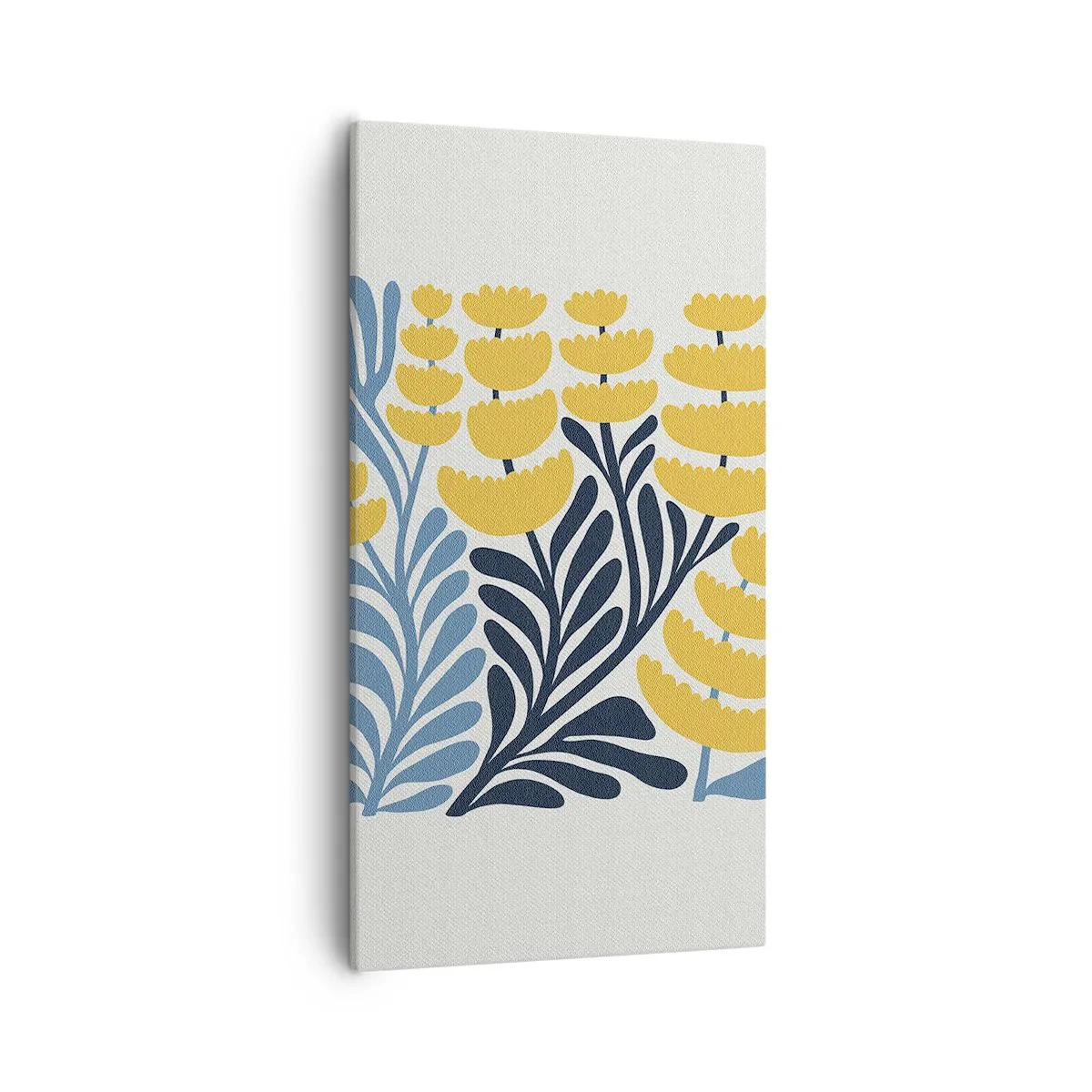 Bild auf Leinwand - Leinwandbild - Sonniges Blumenbeet - 55x100 cm