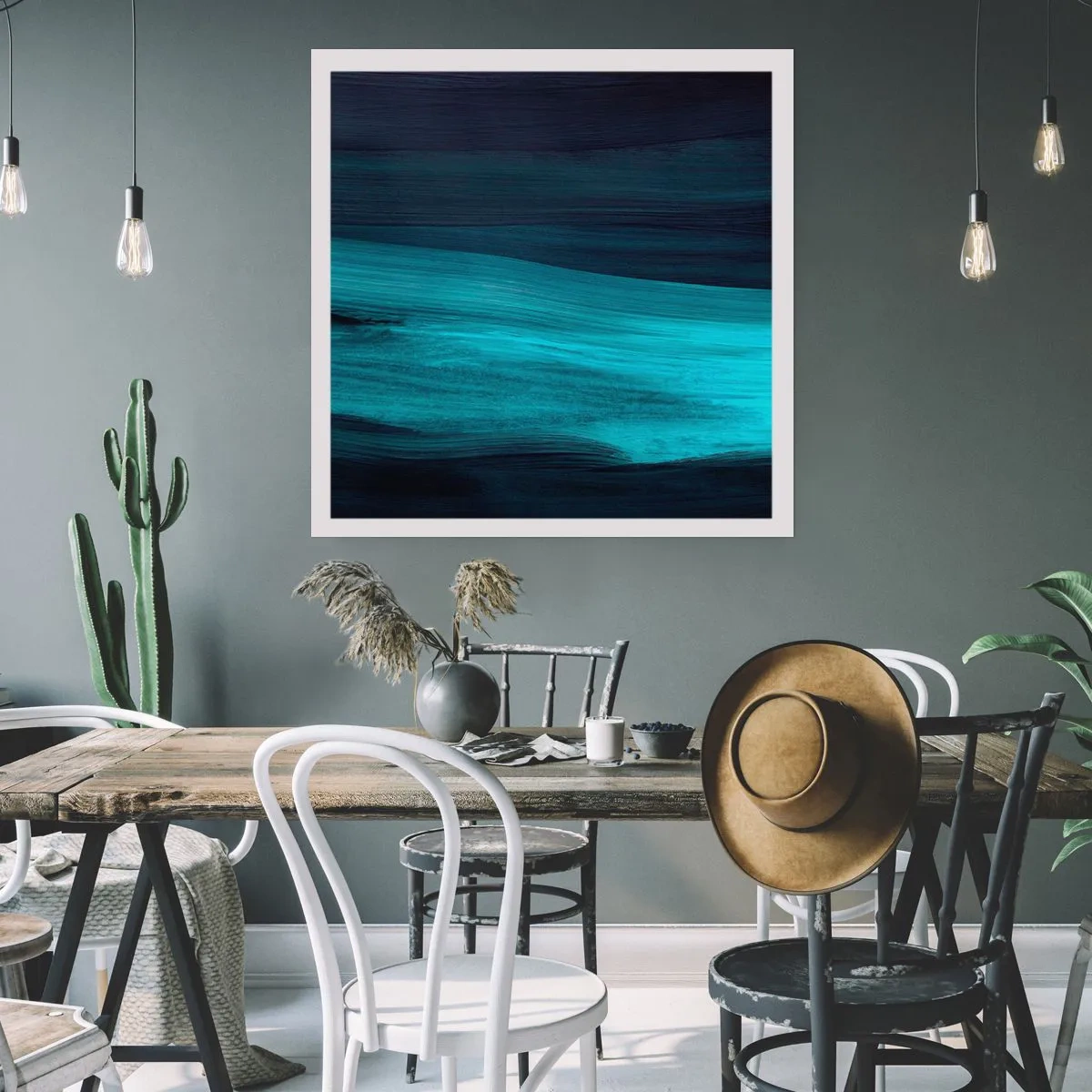 Poster - Gehen Sie mit dem Strom - 60x60 cm