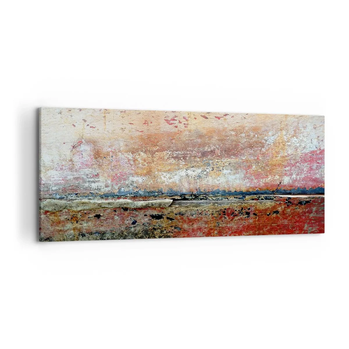 Bild auf Leinwand - Leinwandbild - Eine abstrakte Komposition, inspiriert vom Meer und der Natur. - 120x50cm - Vielleicht liegt es am Meer - Moderne Wanddekoration für Wohnzimmer und Schlafzimmer ARTTOR