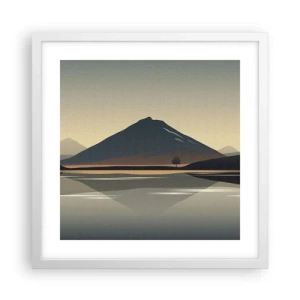 Poster in einem weißen Rahmen - Spiegelreflexion - 40x40 cm